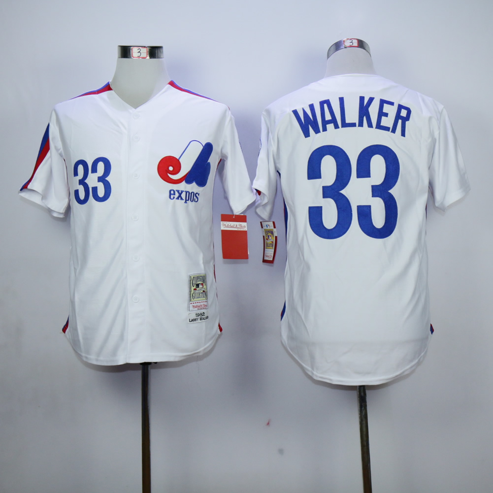 Men Montreal Expos #33 Walker White MLB Jerseys